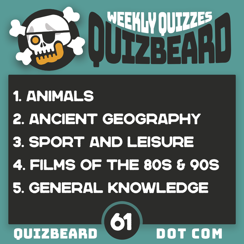 Quizbeard Weekly Trivia Quiz Podcast number 61