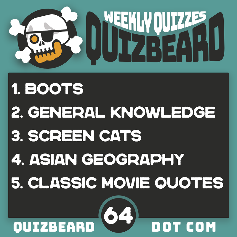 Quizbeard Weekly Trivia Quiz Podcast Number 64