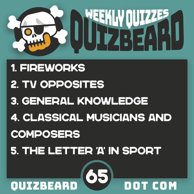 Quizbeard Weekly Trivia Quiz Podcast number 65