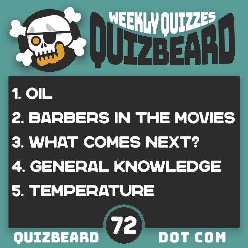 Quizbeard Weekly Trivia Quiz Podcast no.72
