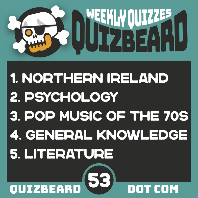 Quizbeard Weekly Trivia Quiz Podcast number 53