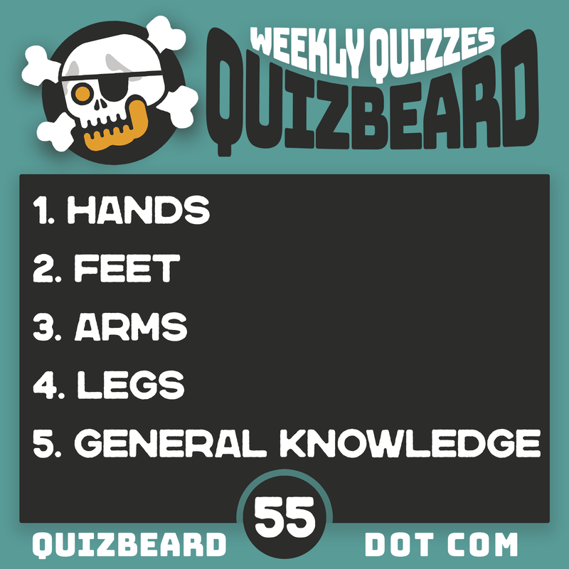 Quizbeard Weekly Trivia Quiz Podcast number 55