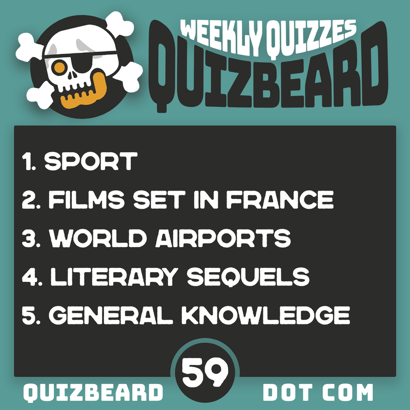 Quizbeard Weekly Trivia Quiz Podcast number 59