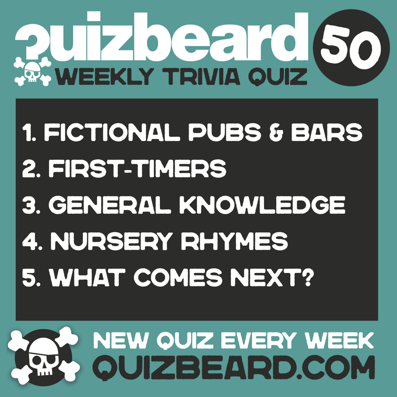 Quizbeard Weekly Trivia Quiz Podcast number 50